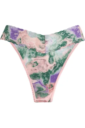 Hanky Panky Lace Floral Print Original Rise Thong