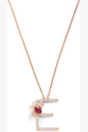BEE GODDESS Diamond and Amethyst Letter 