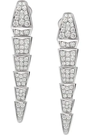 Bvlgari Gold and Diamond Serpenti Viper Drop Earrings