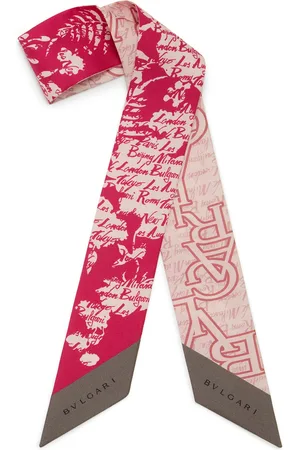 Bvlgari Silk Logo Bouquet Shelley Scarf