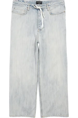 Balenciaga Drawstring Wide-Leg Jeans