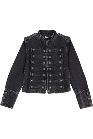 The Kooples Officer-Style Denim Jacket