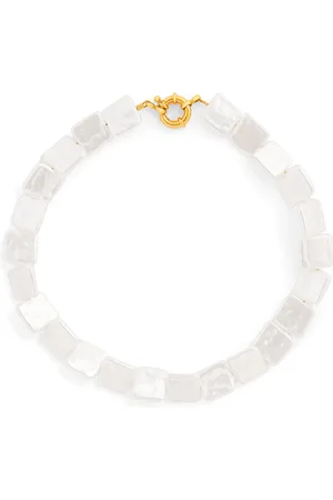 Timeless Pearly Gold-Plated Square Pearl Necklace