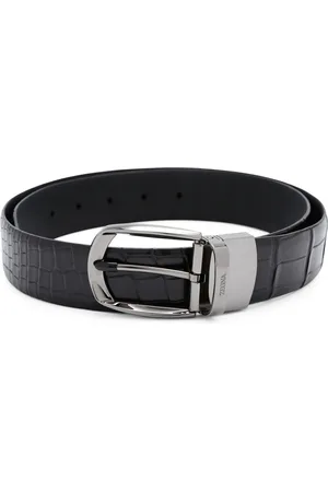 Ermenegildo Zegna Crocodile Skin Parentesi Belt