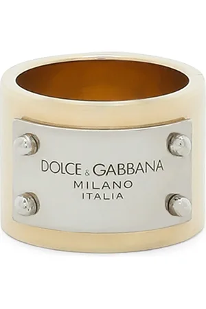 Dolce & Gabbana Engraved Logo-Plaque Ring
