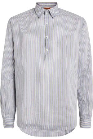 BARENA Cotton-Silk Stripe Shirt