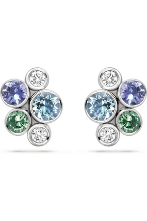 Boodles White and Diamond Raindance Watercolour Cluster Stud Earrings