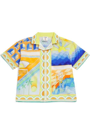 Casablanca Printed Cuban-Collar Shirt