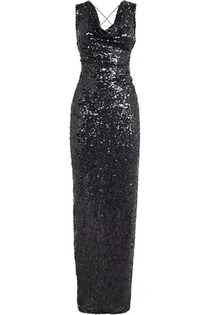 LAPOINTE Sequinned Cowl-Neck Gown