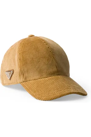 Prada Corduroy Logo Baseball Cap