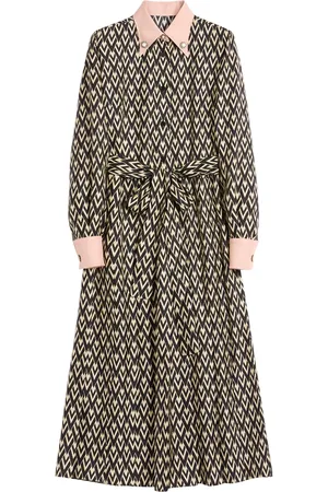 VALENTINO GARAVANI Silk Printed Midi Dress