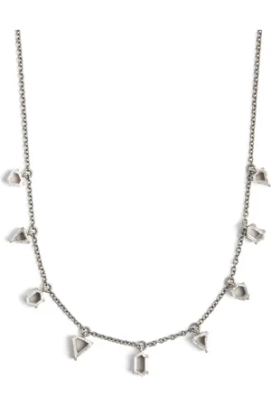 Eva Fehren Blackened White Gold and Diamond Prism Necklace