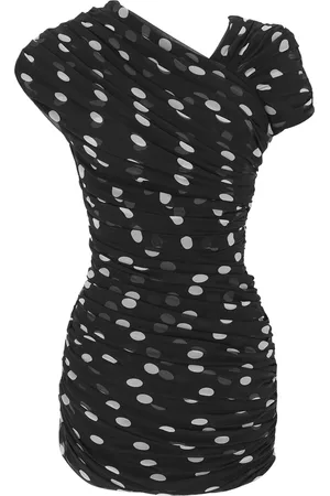 Saint Laurent Silk Asymmetric Mini Dress