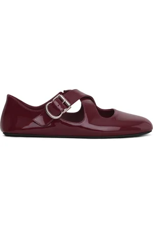 Alaïa Patent Leather Criss-Cross Ballet Flats