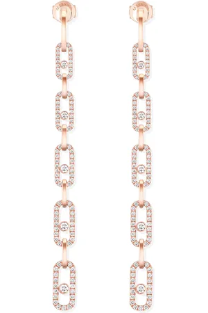 MESSIKA Pink Gold and Diamond Move Link Earrings