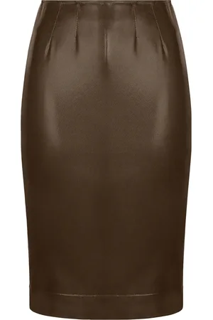 Dolce & Gabbana Faux Leather Pencil Skirt