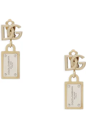 Dolce & Gabbana Logo-Plaque Clip-On Earrings