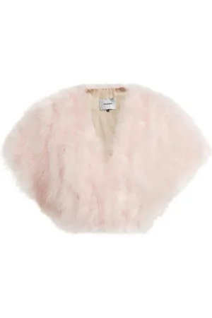 YVES SALOMON Feather Short Cape