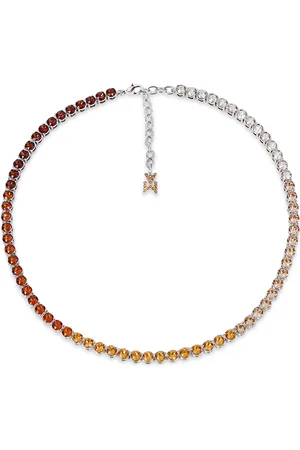 Amina Muaddi Crystal Tennis Necklace