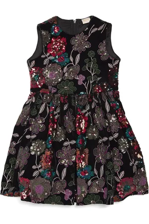 Marlo Velvet Embroidered Mistletoe Dress