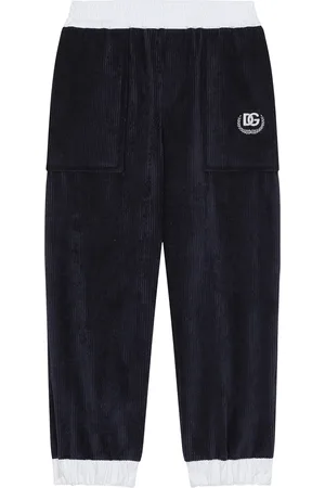 Dolce & Gabbana Corduroy Embroidered Logo Trousers