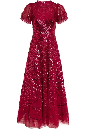 Needle & Thread Sequinned Deco Dot Gown