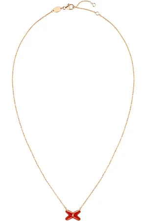 CHAUMET Carnelian and Diamond Jeux de Liens Pendant Necklace