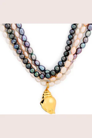 Timeless Pearly Mixed Pearl Seashell-Charm Necklace