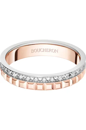 Boucheron Yellow Gold, Rose Gold and Diamond Quatre Wedding Band