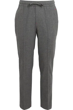 ISAIA Wool-Cashmere Drawstring Trousers