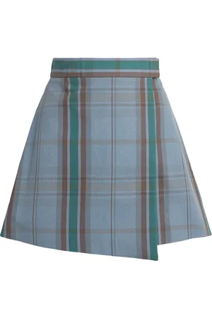 Vivienne Westwood Wool Tartan Cut Off Mini Skirt