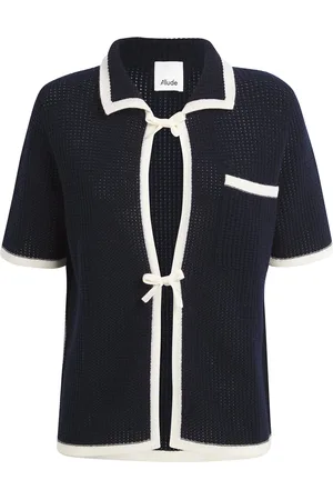 Allude Wool-Cashmere Bow-Front Cardigan