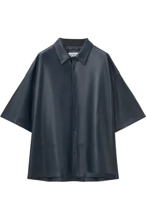 Loewe Leather Short-Sleeve Shirt