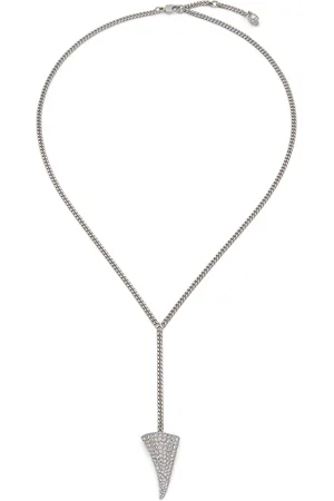 Alexander McQueen Palladium-Plated Tiger Claw Pendant Necklace
