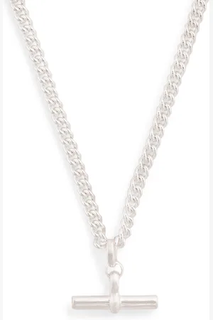 Tilly Sveaas Sterling T-Bar Curblink Chain Necklace