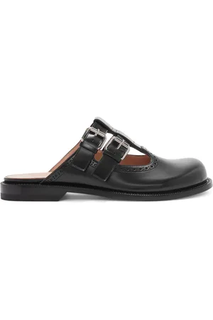 Loewe Leather Campo Mary Jane Mules