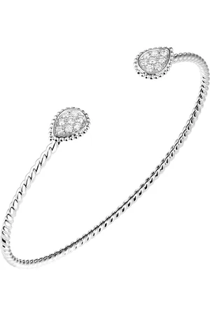 Boucheron White and Diamond Serpent Bohème Bangle