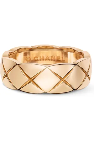CHANEL Small Beige Gold Coco Crush Ring