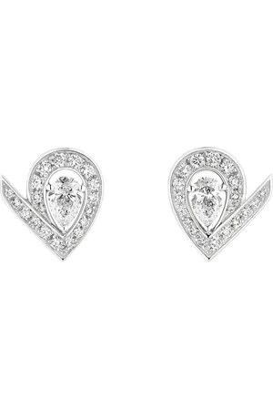 CHAUMET White Gold and Diamond Joséphine Aigrette Stud Earrings
