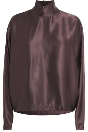 AERON Satin High-Neck Katniss Top