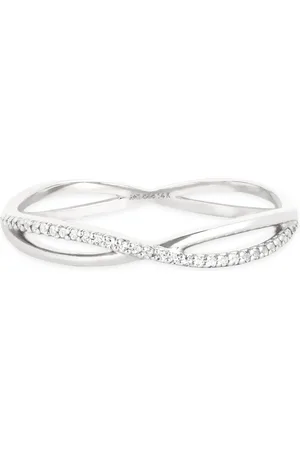 Astrid & Miyu White Gold and Topaz Infinite Pavé Ring