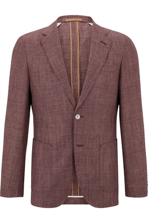HUGO BOSS Wool-Silk Check Jacket