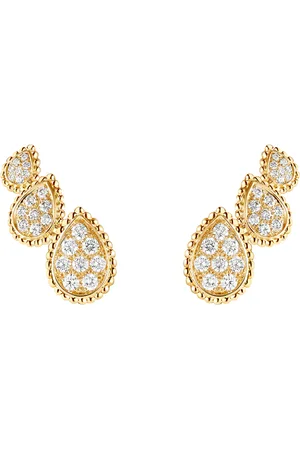 Boucheron Gold and Diamond Serpent Bohème Three Motifs Earrings
