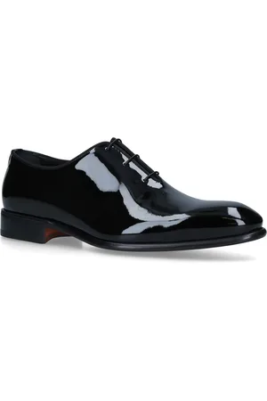 santoni Patent Carter Wholecut Oxford Shoes