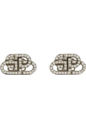 Balenciaga Xs Embellished Bb Stud Earrings