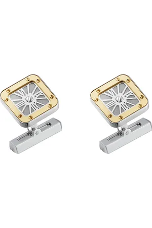 Cartier Sterling Silver and Yellow Gold Santos de Cufflinks