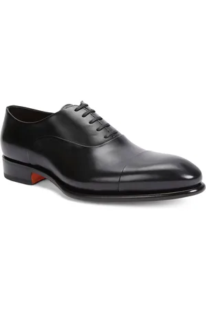 santoni Leather Carter Oxford Shoes