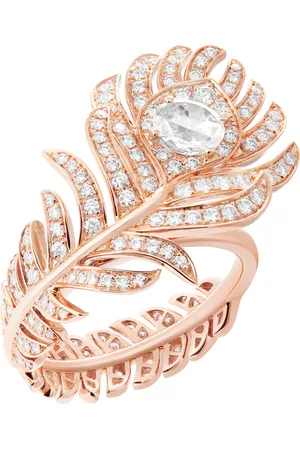 Boucheron Small Rose Gold Plume de Paon Ring