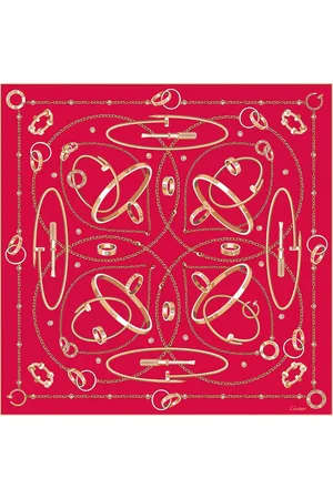 Cartier Silk Precious Mundanity Printed Scarf