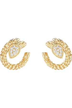 Boucheron Yellow Gold and Diamond Serpent Bohème Earrings